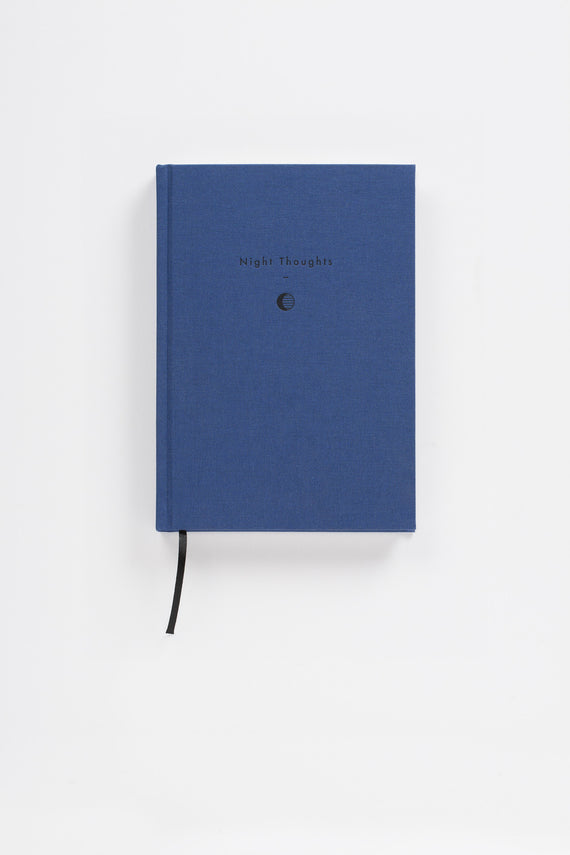 Writing As Therapy Journal - Night Thoughts - A linen-bound notebook designed to accommodate ideas, aspirations and worries in the therapeutic activity of writing down your thoughts.